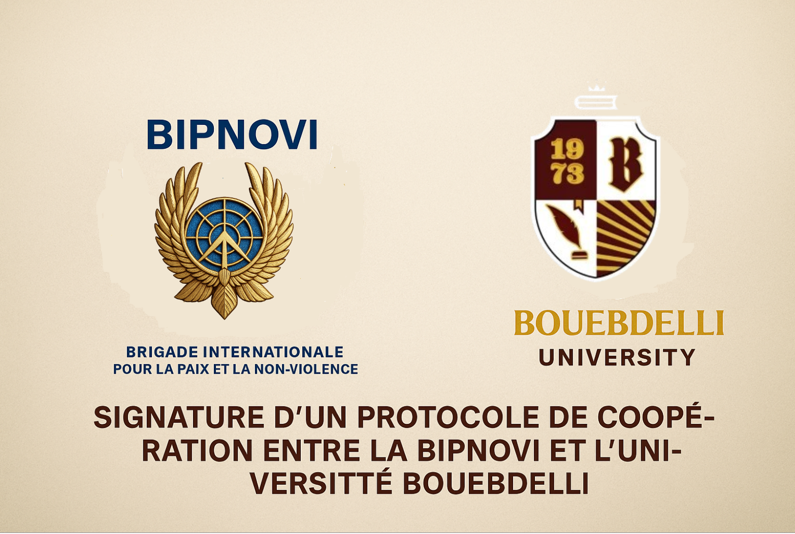 Protocole de Coopération entre la BIPNOVI et l’Université Bouebdelli
